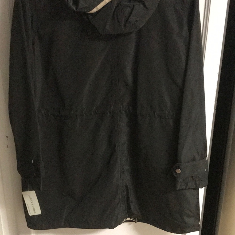 Larry Levine Black Water Repellent Jacket Coat M - Picture 5 of 6